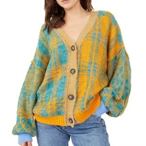 Free PeopleWomen's Sepia Long Sleeve Cardigan Sweater XL